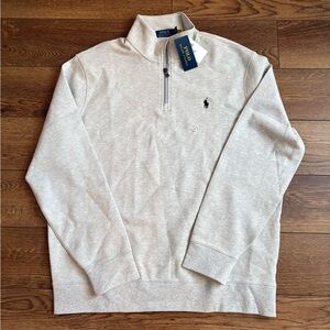 NWT Polo Ralph Lauren Gray Quarter-Zip Pullover Size XL